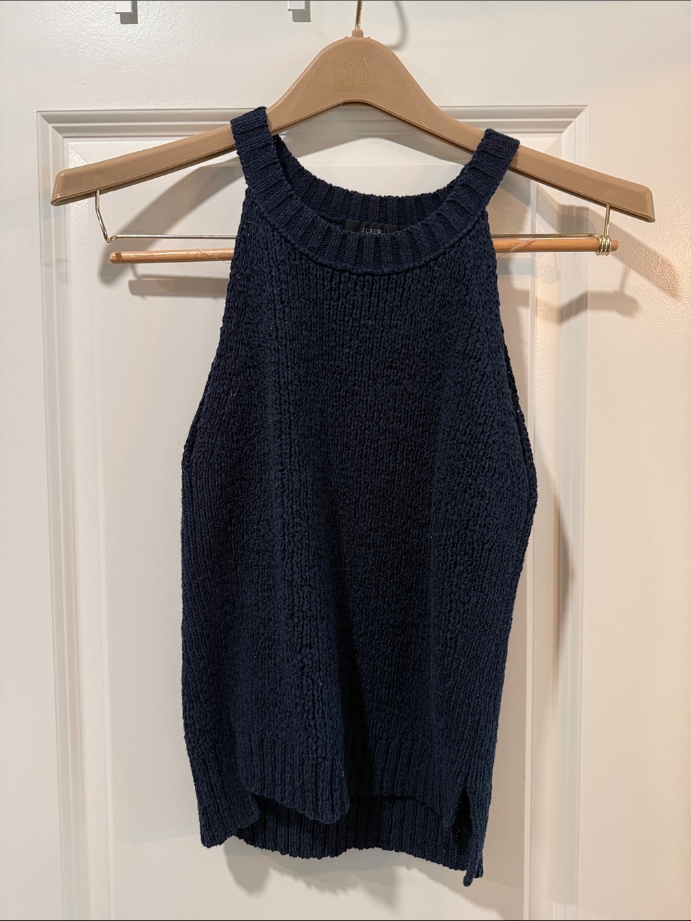 J. Crew Navy Sleeveless Knit Halter Sweater